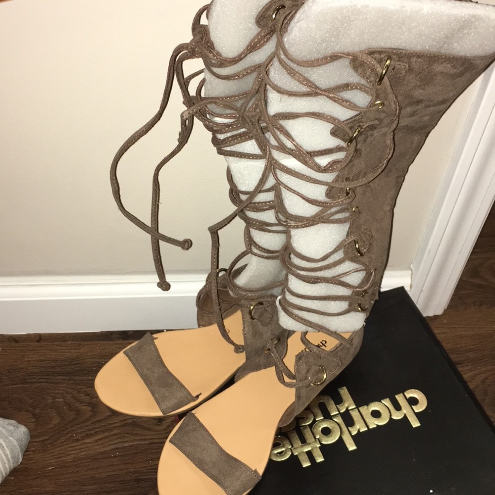 Taupe Suede sandals